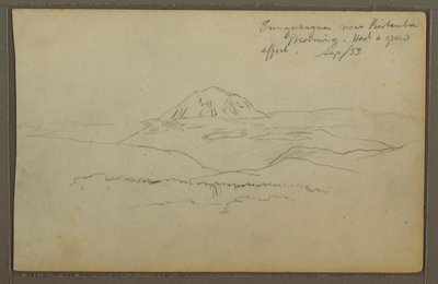 Zeichnung, Mt. Tungurahua, Riobamba, Ecuador, September 1853 von Frederic Edwin Church