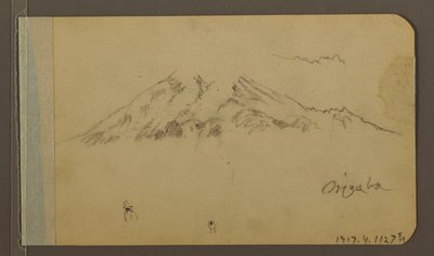 Gipfel des Orizaba, Figur; Verso: Ebene und Bergketten, 1889 von Frederic Edwin Church