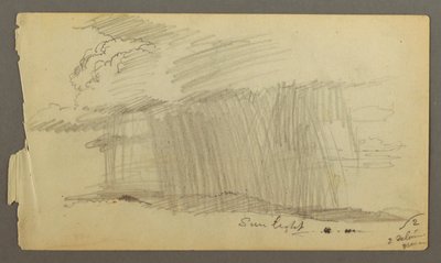 Zeichnung, Regen und Sonne (Maine?), möglicherweise 1860 von Frederic Edwin Church