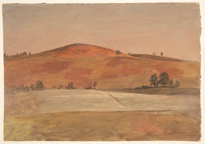 Landschaft mit niedrigem Hügel und Feldern von Frederic Edwin Church