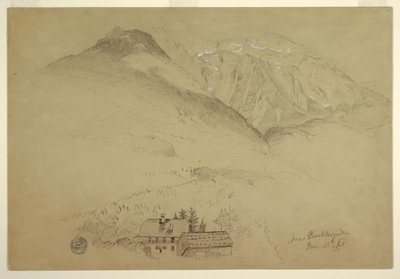 Berge Goell und Brett nahe Berchtesgaden, Bayern von Frederic Edwin Church