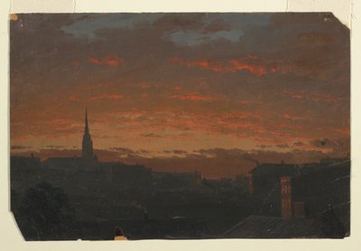 Sonnenuntergang in Hudson, New York von Frederic Edwin Church
