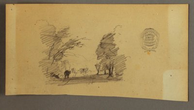 Drei Kühe auf einer Straße im Wald von Frederic Edwin Church