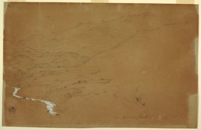 Tal mit einem Bach und Häusern, in der Nähe von Guaranda, Ecuador von Frederic Edwin Church