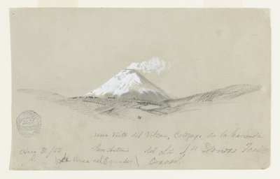 Blick auf Cotapaxi von der Hacienda San Antonio, Ecuador von Frederic Edwin Church