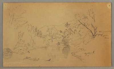 Windender Fluss in einem bewaldeten Tal, Vermont von Frederic Edwin Church