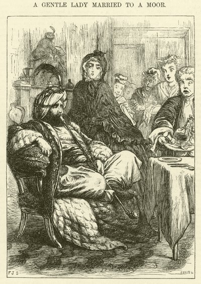 Eine sanfte Dame, die einen Mauren heiratete von Frederic James Shields