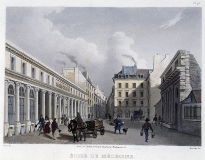 Medizinische Fakultät - aus „Paris en 1832“ von Martens von Frederic Martens