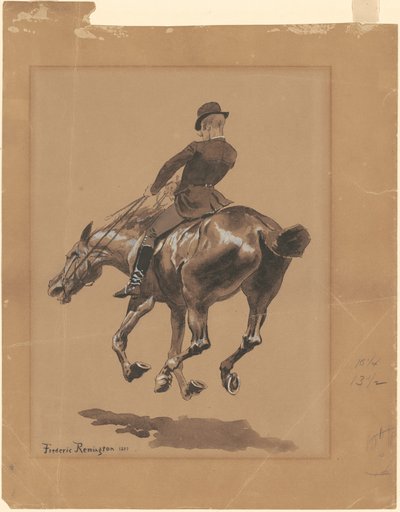 Auf dem Reitweg, Central Park, New York von Frederic Remington