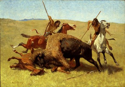 Die Büffeljagd von Frederic Remington