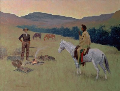 Das Gespräch oder zweifelhafte Gesellschaft von Frederic Remington