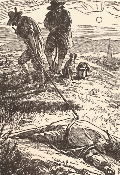Illustration aus Geschichte der Pest Defoe, 1862, 1923 von Frederic Shields