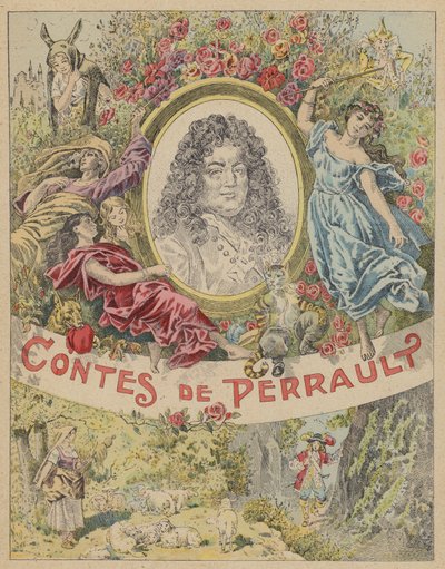 Titelbild-Illustration für Les Contes de Perrault von Frederic Theodore (after) Lix