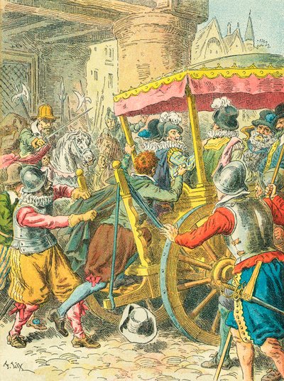 Ermordung von König Heinrich IV. von Frankreich von Frederic Theodore Lix