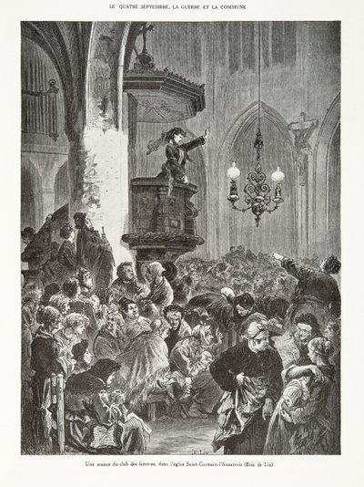 Eine Sitzung des Frauenclubs, in der Kirche Saint-Germain-l