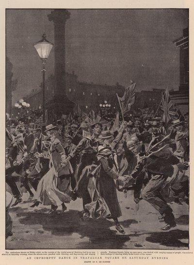 Ein spontaner Tanz auf dem Trafalgar Square am Samstagabend von Frederic de Haenen