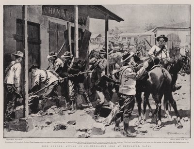 Burenhumor, Angriff auf Chamberlains Laden in Newcastle, Natal von Frederic de Haenen