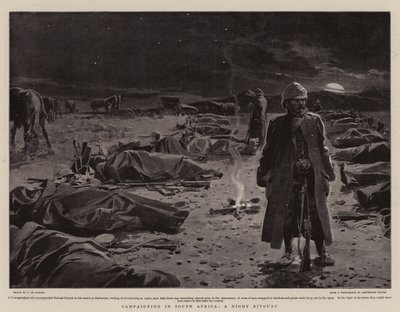 Kampagne in Südafrika, ein Nachtlager von Frederic de Haenen