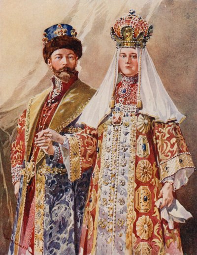 Kaiser und Kaiserin in antiker Kleidung von Frederic de Haenen