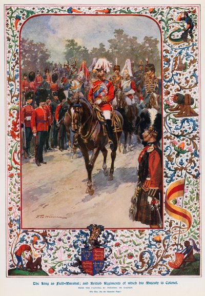 König Georg V. als Feldmarschall, die britischen Regimenter, deren Oberst seine Majestät ist von Frederic de Haenen