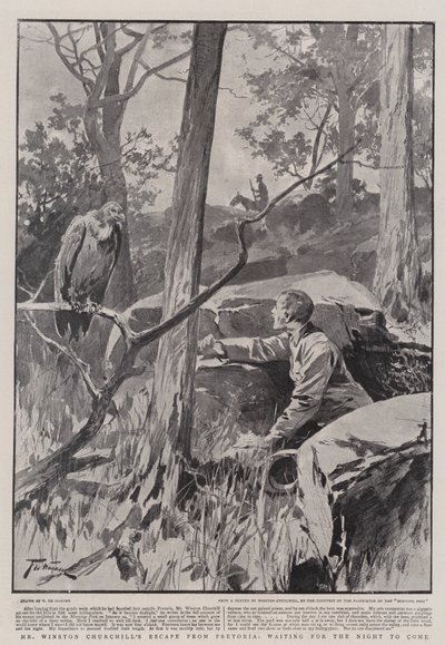 Mr. Winston Churchills Flucht aus Pretoria, Warten auf die Nacht von Frederic de Haenen