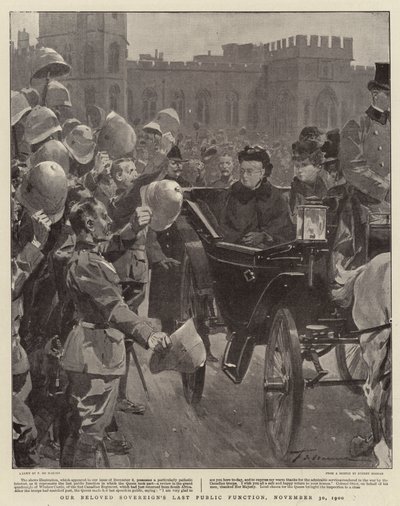 Die letzte öffentliche Funktion unseres geliebten Souveräns, 30. November 1900 von Frederic de Haenen