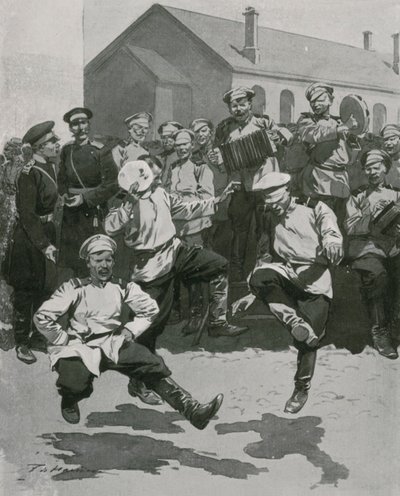 Soldaten tanzen in der Kaserne von Frederic de Haenen