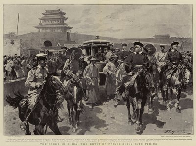 Die Krise in China, der Einzug von Prinz Ching in Peking von Frederic de Haenen