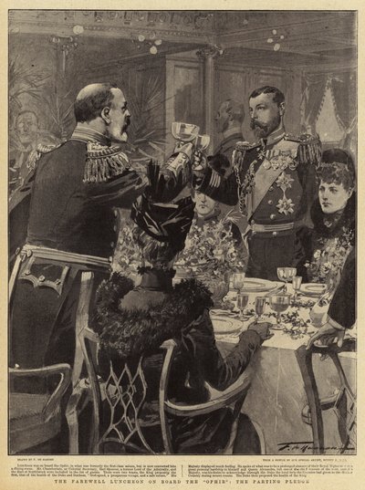 Das Abschiedsessen an Bord der Ophir, das Abschiedsgelübde von Frederic de Haenen