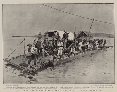 Die Fähre über den Vaal-Fluss bei Windsorton, in der Nähe von Kimberley von Frederic de Haenen