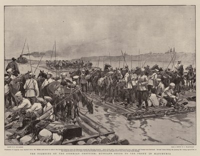 Die Kämpfe an der sibirischen Grenze, Russen gehen an die Front in der Mandschurei von Frederic de Haenen
