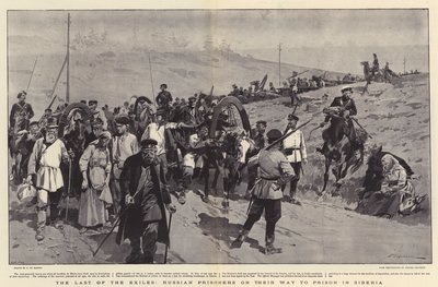 Die Letzten der Exilanten, Russische Gefangene auf dem Weg ins Gefängnis in Sibirien von Frederic de Haenen