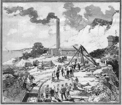 Projekt eines Unterwassertunnels zwischen Frankreich und England. von Frederic de Haenen