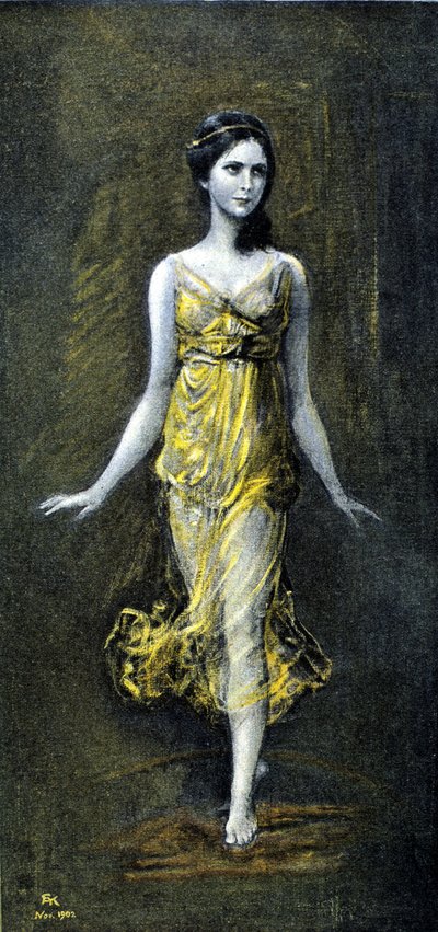 Isadora Duncan (1878 - 1927) von Kaulbac. November 1902. von Frederich August Kaulbach