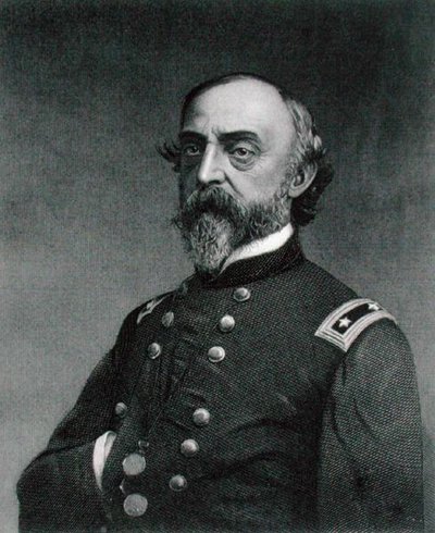 George Gordon Meade (1815-72) graviert von Robert E. Whitechurch (1814-c.83) nach einem Foto von Frederick (after) Gutekunst