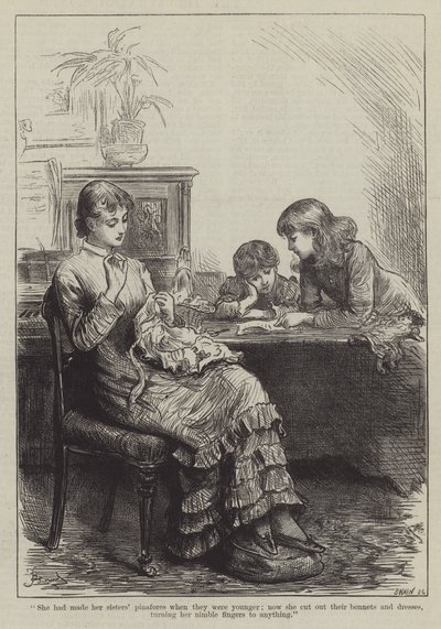 Menschen, die ich getroffen habe, die Gouvernante (Gravur) von Frederick (attr. to) Barnard