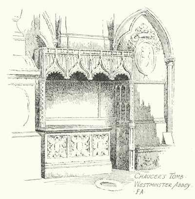 Chaucers Grab, Westminster Abbey von Frederick Adcock