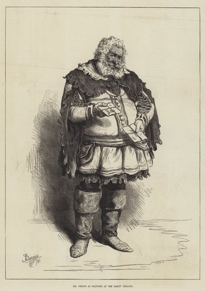 Mr. Phelps als Falstaff im Gaiety Theatre von Frederick Barnard