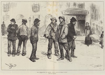 Die Arbeitslosen von London, Wir haben keine Arbeit! von Frederick Barnard
