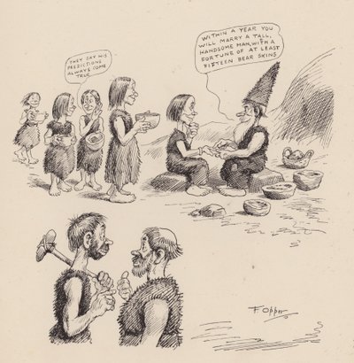Unsere antediluvianischen Vorfahren von F. Opper: Nummer Sechsundzwanzig (Litho) von Frederick Burr Opper