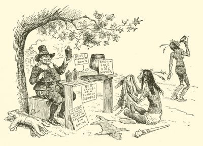 Die Puritaner handeln mit den Indianern von Frederick Burr Opper