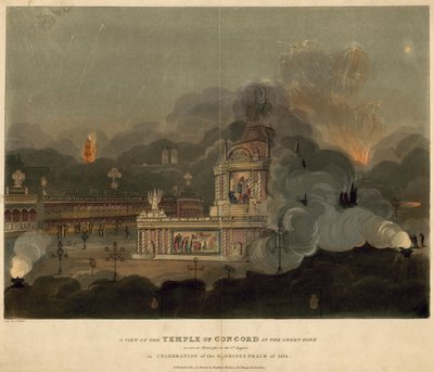 Ein Blick auf den Tempel der Eintracht im Green Park von Frederick Calvert