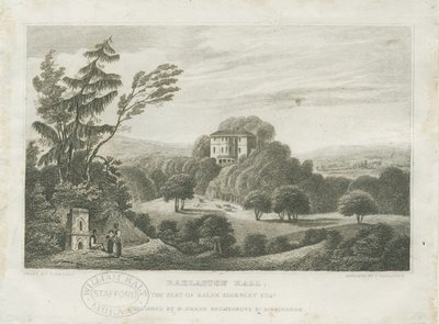 Barlaston Hall: Gravur von Frederick Calvert
