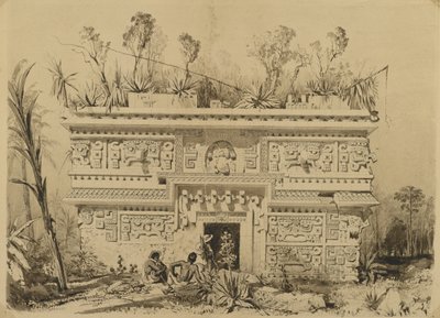 Las Monjas, Chichen Itza, Yucatan, 1843 von Frederick Catherwood