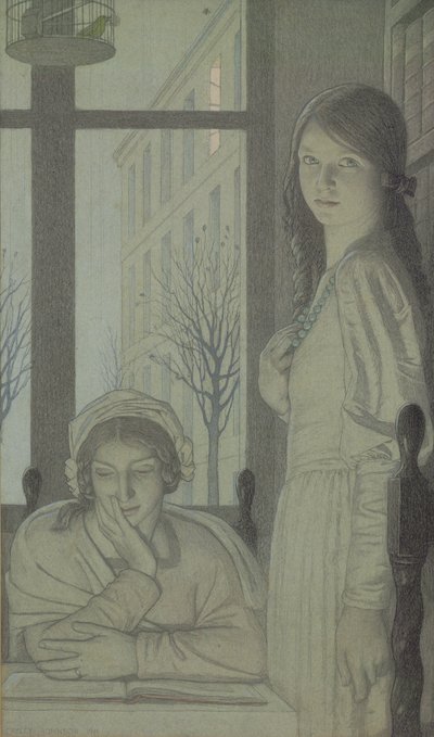 Innenraum - Abend, 1915 von Frederick Cayley Robinson