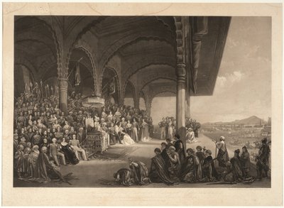 Der Dussorah Durbar Seiner Hoheit des Maharadschas von Mysore von Frederick Christian Lewis