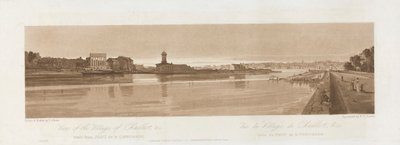 Blick auf das Dorf Chaillot & C. vom Pont de la Concorde 1803; Platte 17 aus Ansichten in Paris, das Emanuel-Volumen Nachzeichnung der Platte B1981.25.2626 von Frederick Christian Lewis the Elder