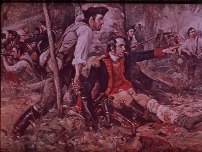 Die Schlacht von Oriskany im Jahr 1777, ca. 1930 von Frederick Coffay (after) Yohn