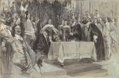 Die zweite Installation von Cromwell als Protektor in der Westminster Hall, 26. Juni 1657 von Frederick Coffay Yohn