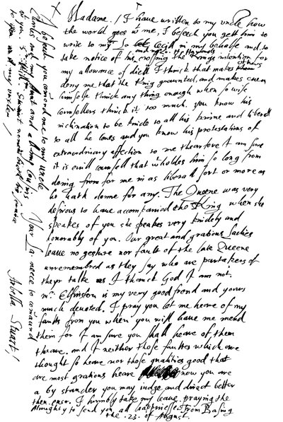 Brief von Arabella Stuart an die Gräfin von Shrewsbury, spätes 16. - frühes 17. Jahrhundert, 1865 von Frederick George Netherclift